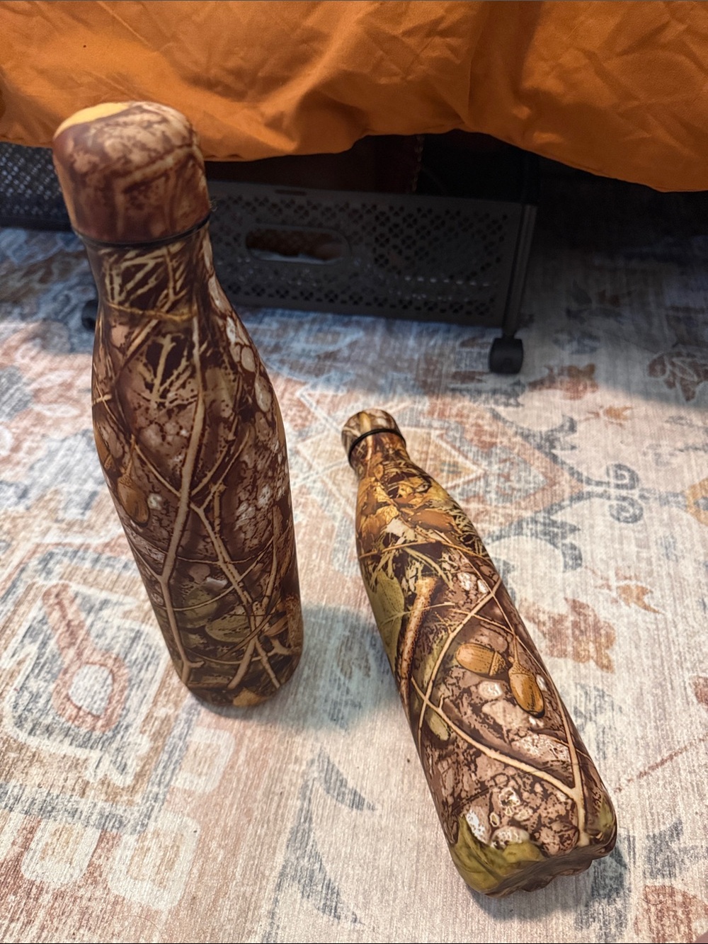 Insulated Stainless Water Bottle - Brown Camo Print